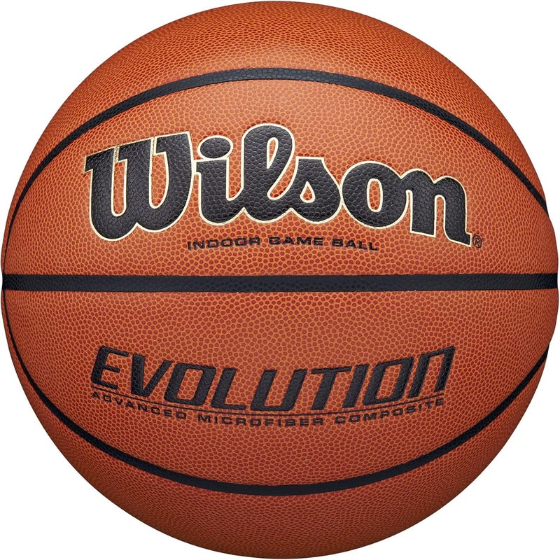 Wilson Evolution Indoor Game Basketball - Size 7 (29.5 inches) - Premium Microfiber Composite - Image 1